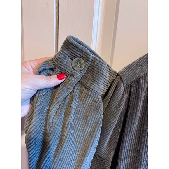 Women Within Corduroy Shacket Warm Pleat-Back Jacket Army Green Sz. 3X (30-32) - Picture 9 of 12